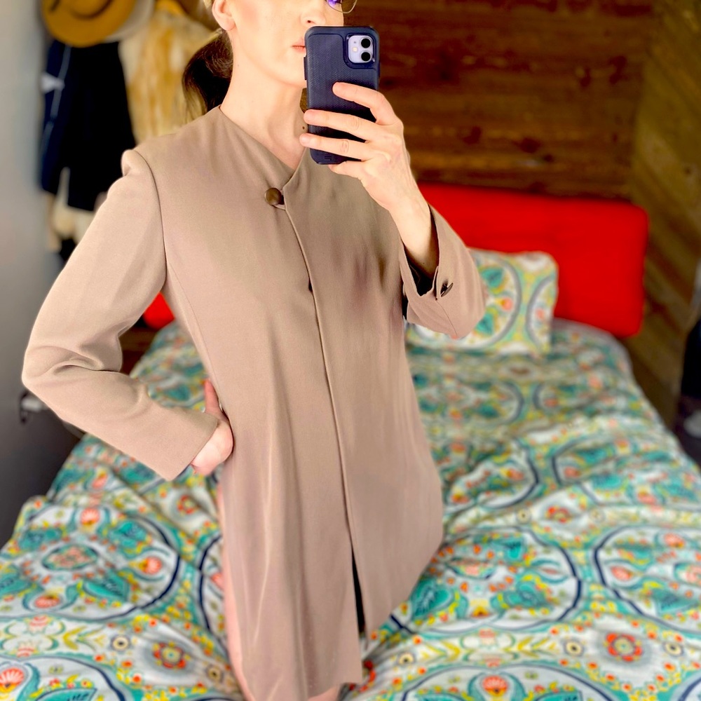 30-50% OFF BUNDLES! MAXMARA SPRING DUSTER TRENCH COAT BLAZER MAXI SUIT JACKET - Picture 6 of 16